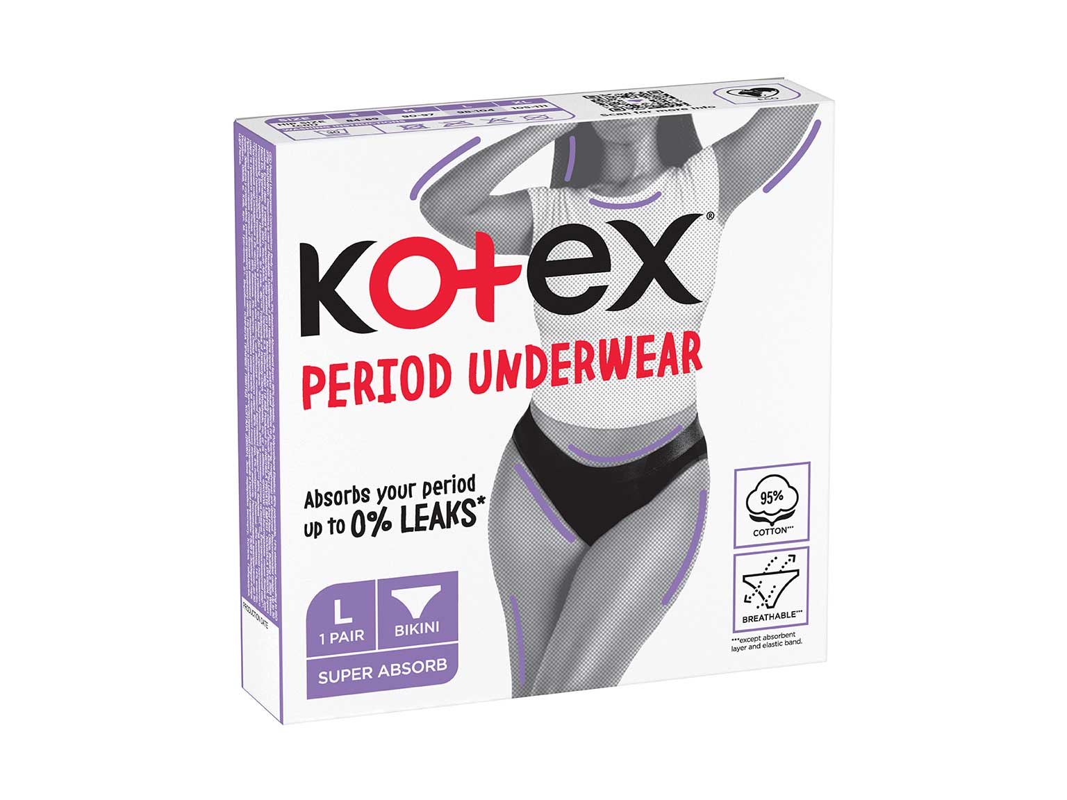 Kotex reusable underwear size l