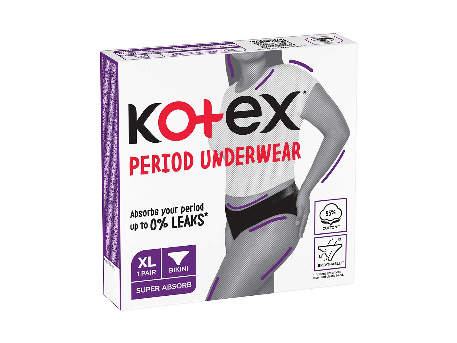 Kotex reusable underwear size xl